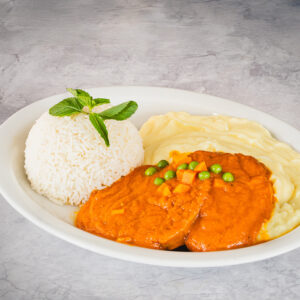 Asado de Res con Puré y Arroz