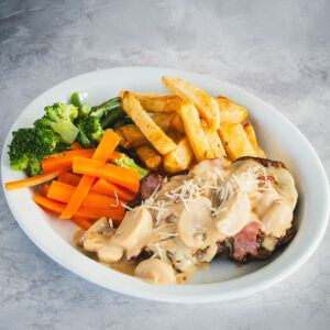 Filete Mignon con Papas y Legumbres