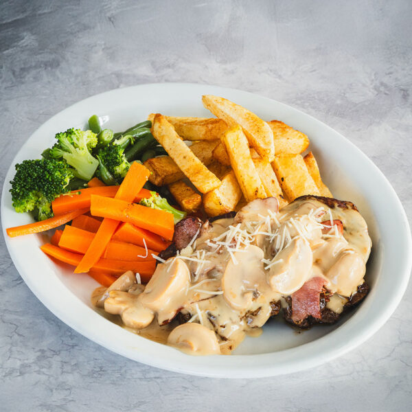 Filete Mignon con Papas y Legumbres